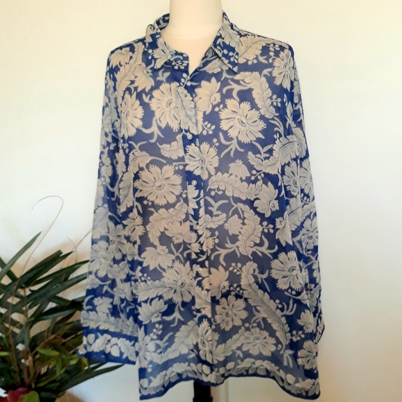 Lauren Ralph Lauren Tops - Lauren Ralph Lauren Silk Floral Blouse